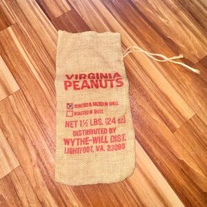 Virginia Peanuts Burlap Sack